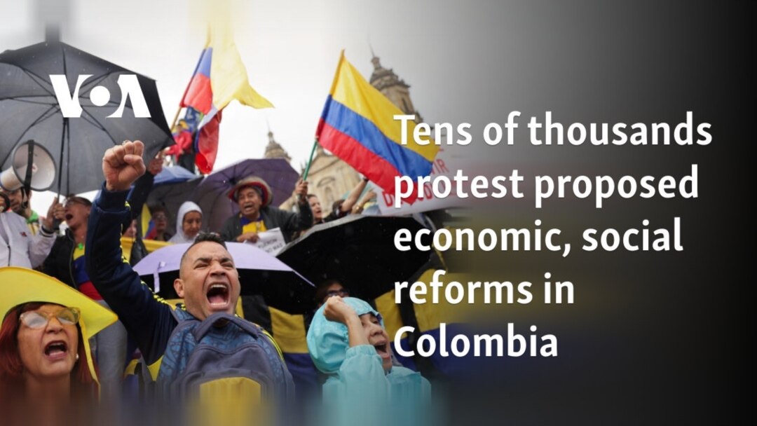 Decenas de miles protestan contra las propuestas de reformas económicas y sociales en Colombia.